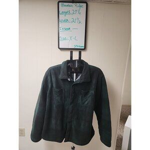 Mountain Ridge  Fleece Lined  Shirt Jacket Mens ‎ XL Green Long Sleeved